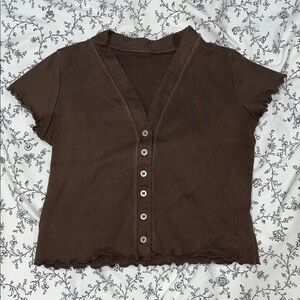 Urban Outfitters Chocolate Button-Down Shirt